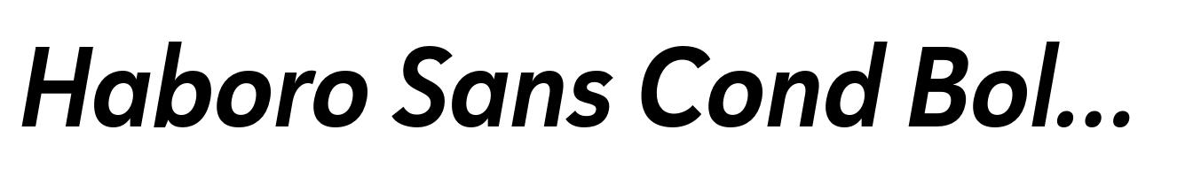 Haboro Sans Cond Bold Italic